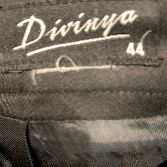 Soft and shiny fine wool blend blazer jacket & straight pants 2 Pc suit US 12 - Picture 7 of 16